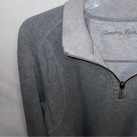 Tommy Bahama Pullover Sweater Men’s Size XL Gray Long Sleeve Zip Collar - Picture 9 of 12